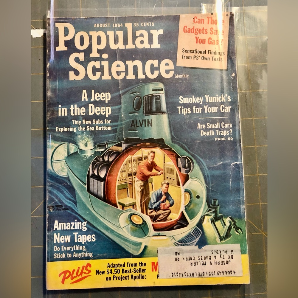 8980 MAGAZINE 1964 Popular Science Periodical Vintage Paperback Reading Magazine